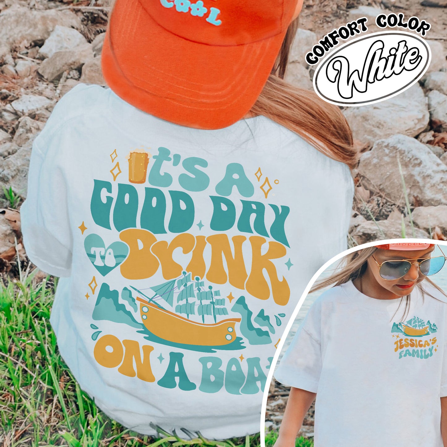 It Is Good Day To Drink on a Boat Comfort Color Youth Shirt, Its a Good Day To Drink on a Boat, Cruise Vacation Shirt, Cruise Crew 2024 Vacation, Family Vacation