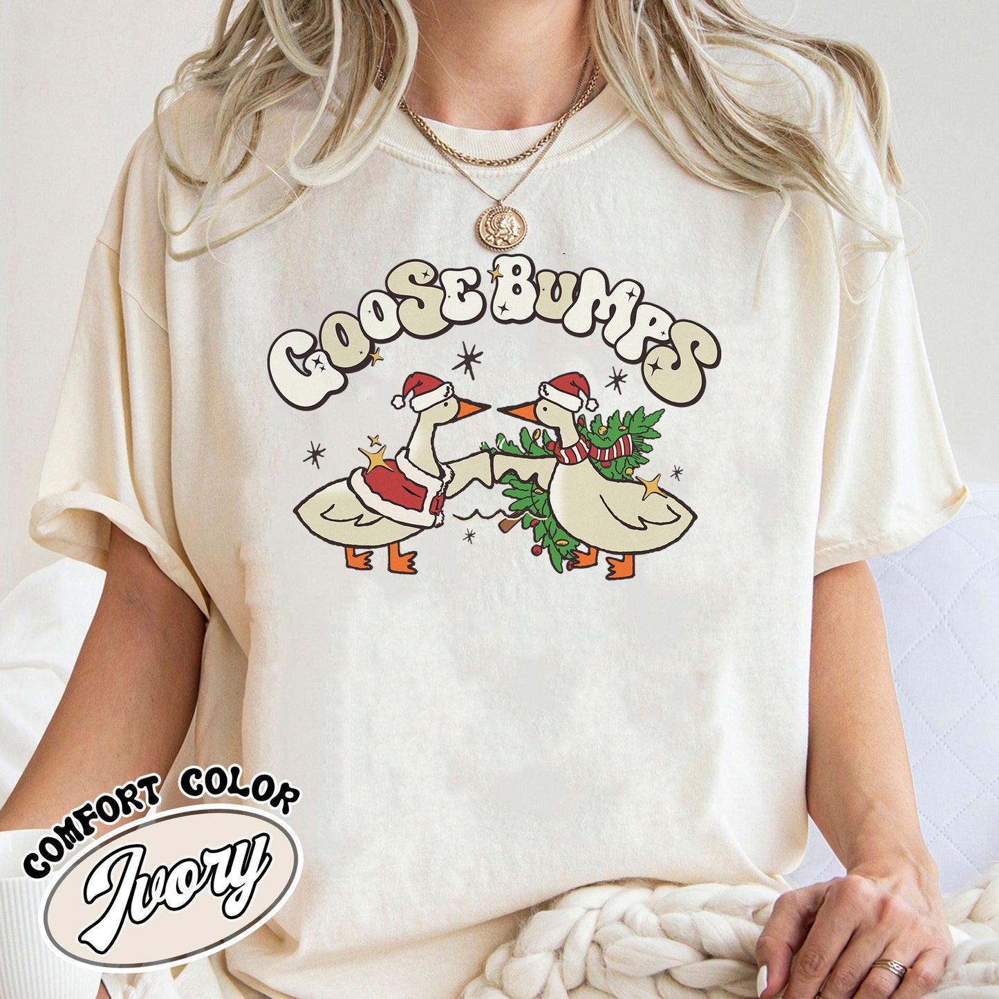 Silly Christmas Shirt, Serious Goose Funny Shirt, Cute Goose Shirt Gifts for Farm Girls, Aesthetic Meme Goose T-Shirt, Funny Goose Outfit