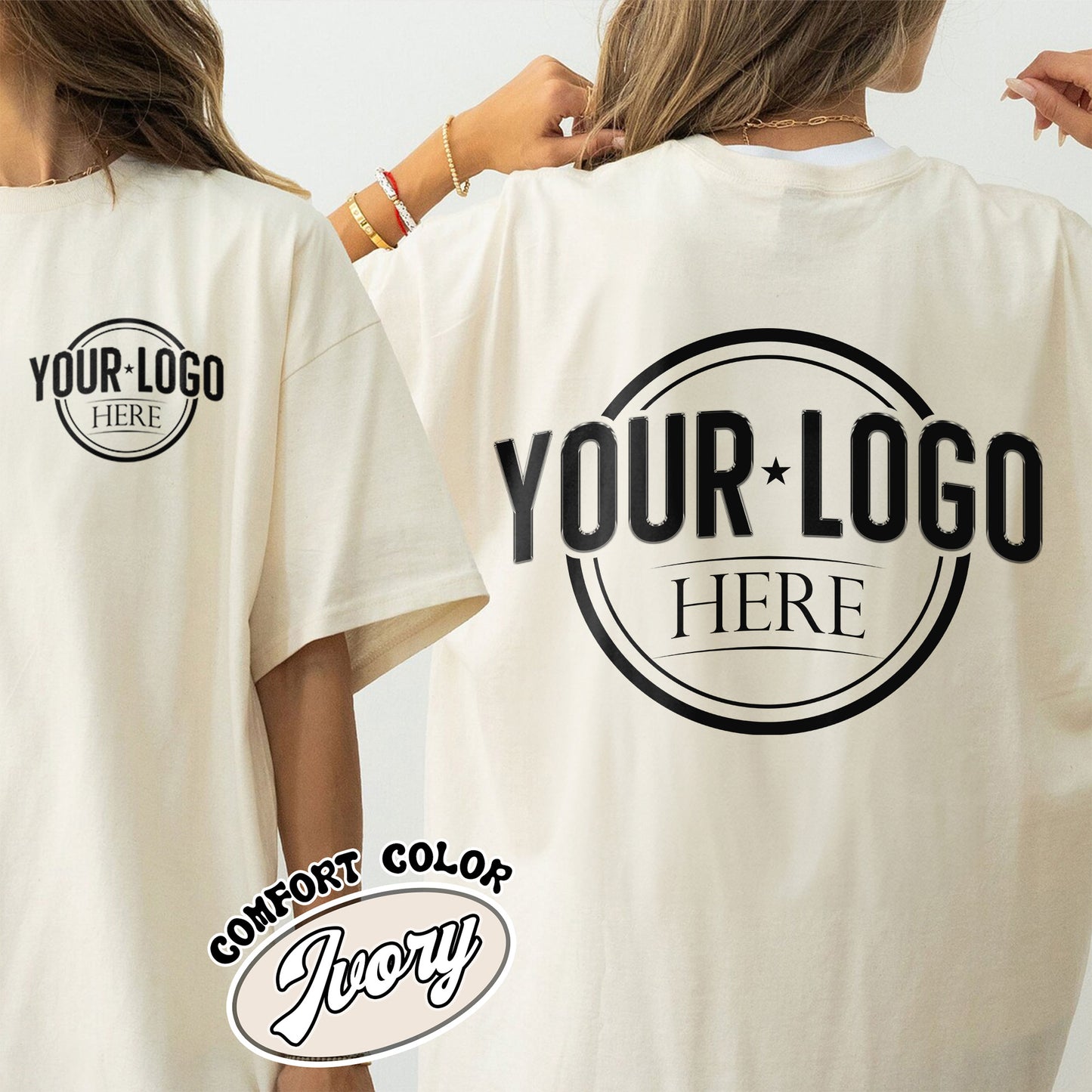 Business Logo Shirt Front and Back Shirt, Custom Logo Shirt Bulk, Custom Business Logo, Custom Shirt of My Logo, Your Logo Here Shirt