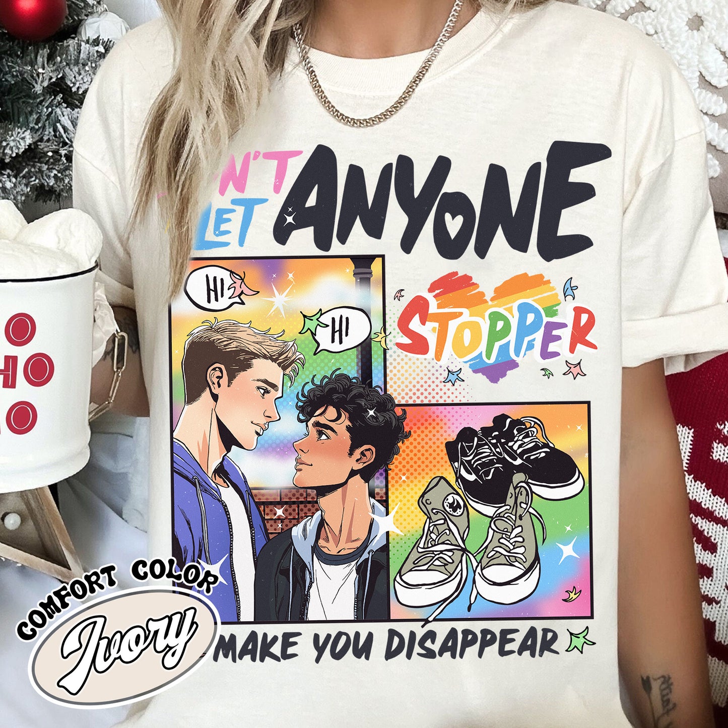 Don’t Let Anyone Make You Disappear Shirt, LGBT Love Shirt, LGBT Pride Shirt, LGBT Book Comfort Colors Shirt, Pride Month Shirt, LGBTQ Shirt