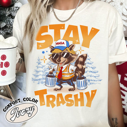 Stay Trashy Raccoon Comfort Color Shirt, Garbage Man in Trash Truck Shirt, Raccoon Support Shirt, Time To Take Out the Garbage Shirt, Garbage Team Shirt