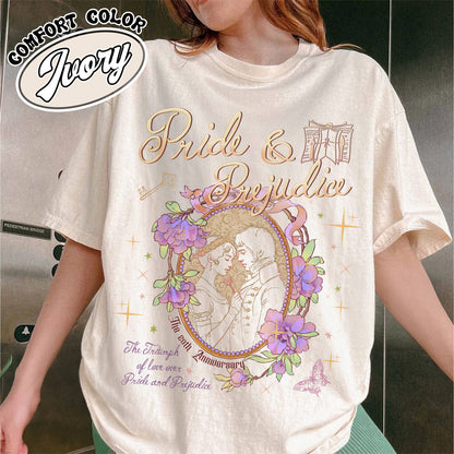 Bookish Comfort Color Shirt, Pride and Prejudice 20th Anniversary Shirt for Fan, Pemberley Shirt