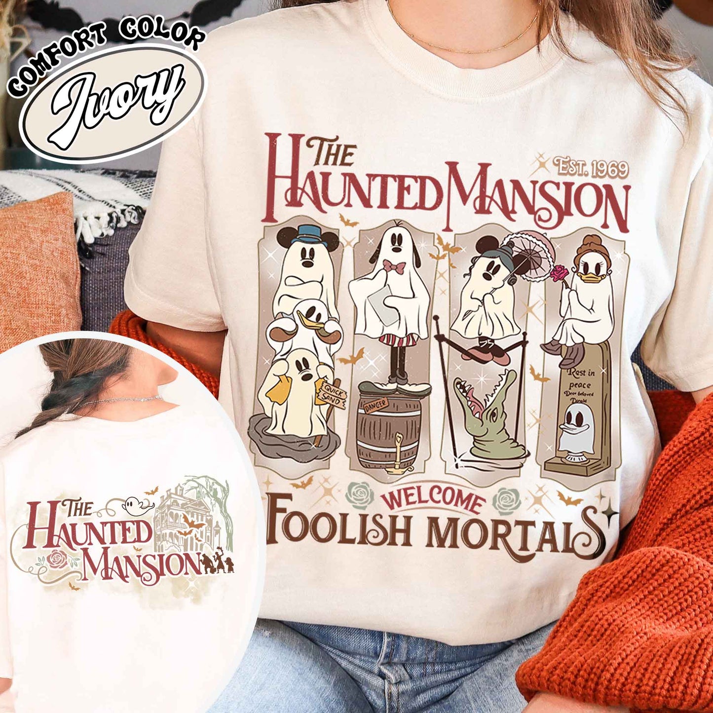 Haunted Mansion Shirt, Halloween Shirt, Haunted Mansion Halloween Tshirt, Not So Scary Halloween Party 2024 Shirt, Girls Trip Halloween T Shirt