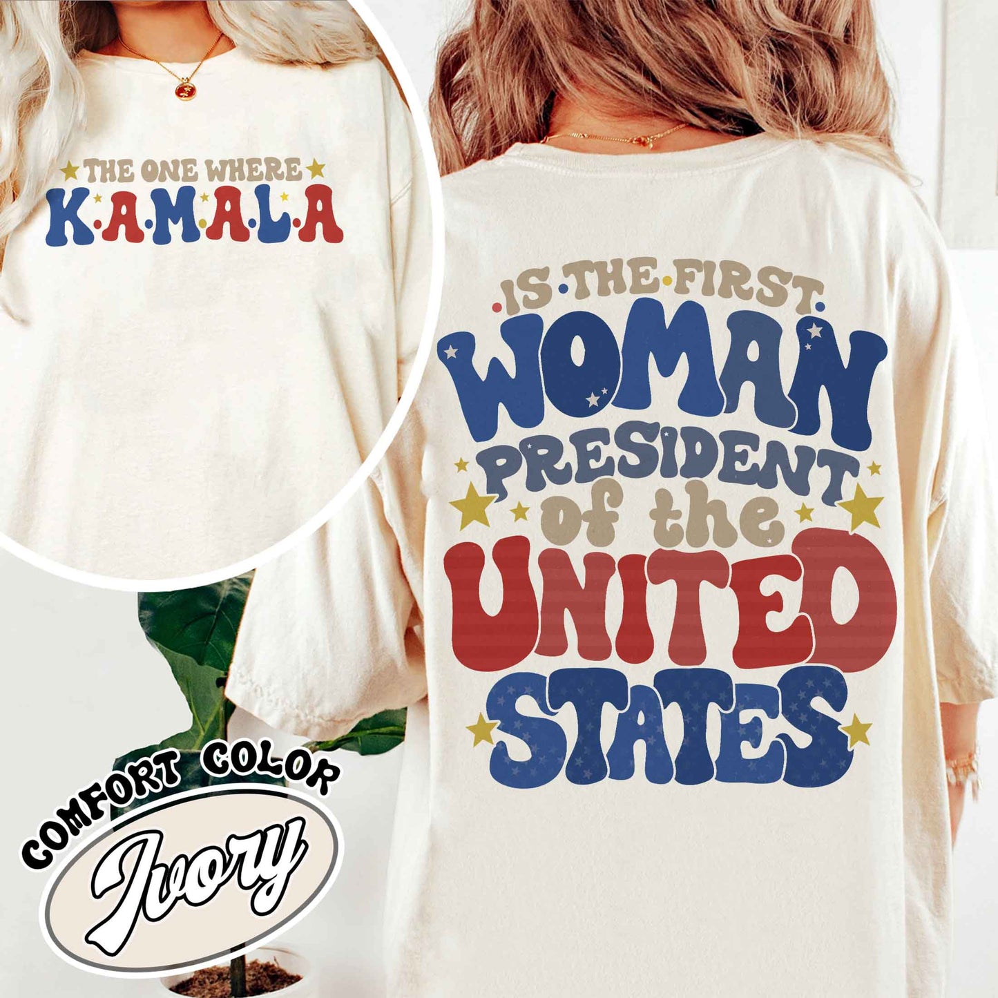 The One where Kamala is the First Woman President, Kamala Harris 2024 Election Shirt, Vote Blue 2024, Democrat Shirt