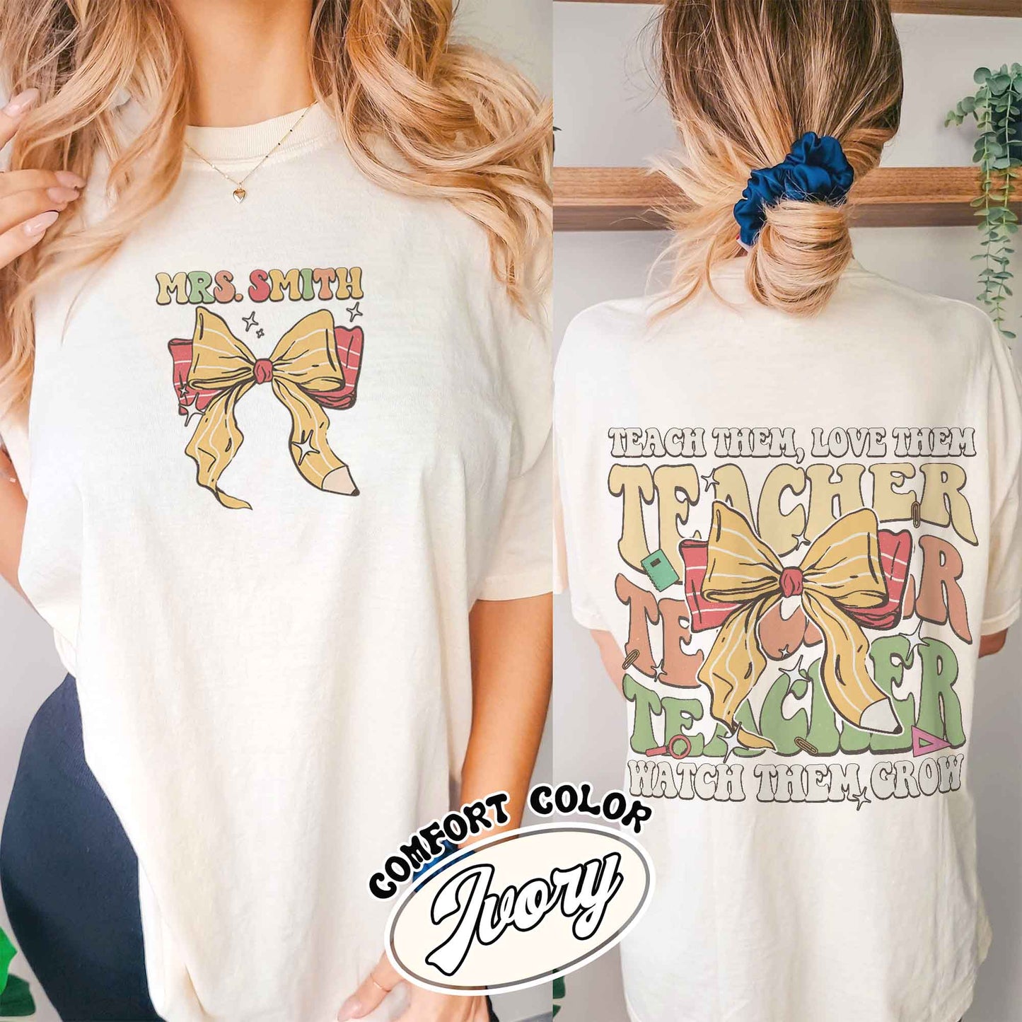 Customized Teacher Shirt, Back to School Shirt, Teacher Gifts, Teacher Custom Name Shirt, Teacher Team, Teacher Teach Team Love Them Shirt