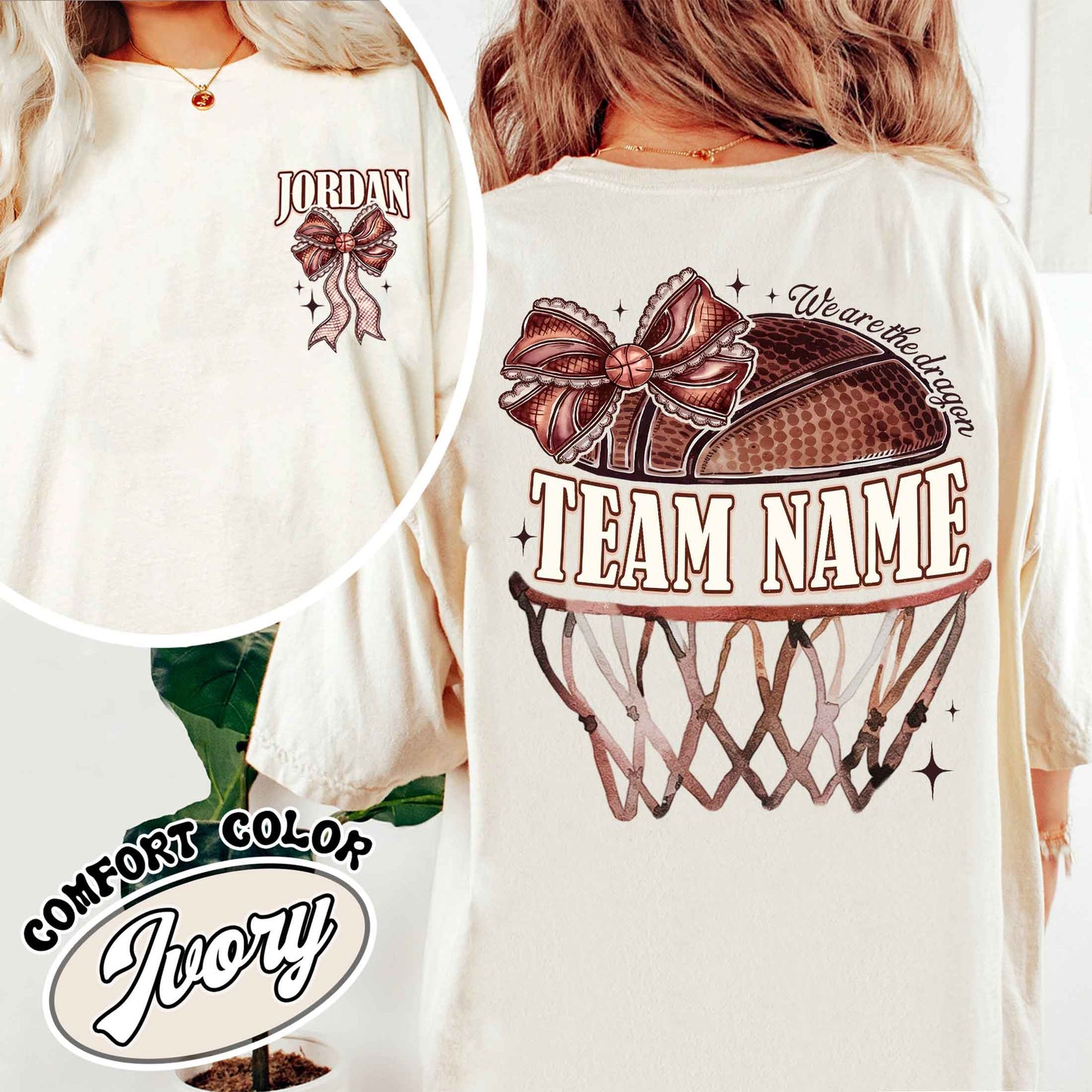 Custom Basketball Mom Shirt, Personalized Basketball Shirt, Game Day Basketball Shirt, Girl Basketball Shirt, Custom Team Basketball Shirt