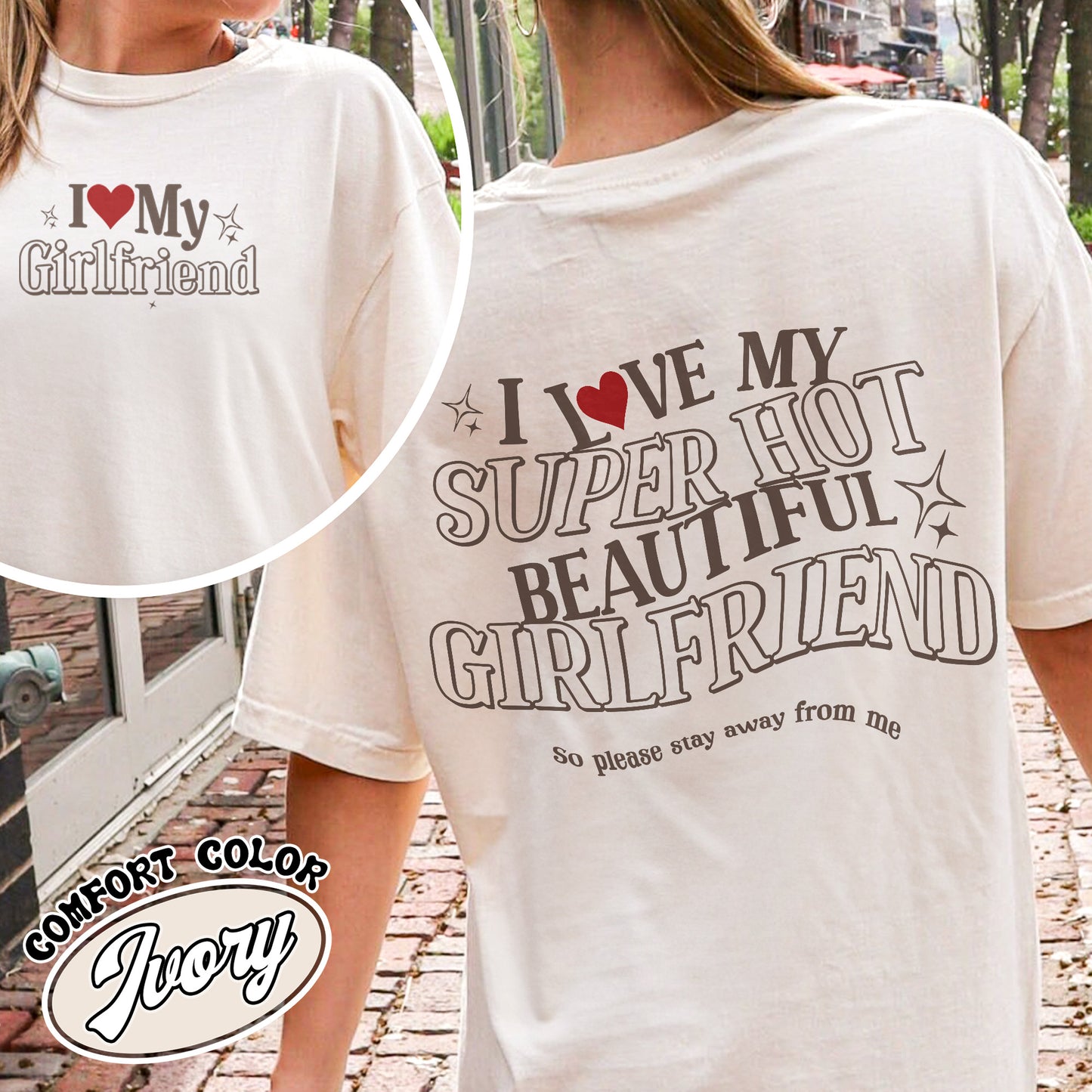 Valentine Comfort Colors Shirt, I Love My Girlfriend Shirt, I Heart My Girlfriend Shirts,Funny Boyfriend shirt