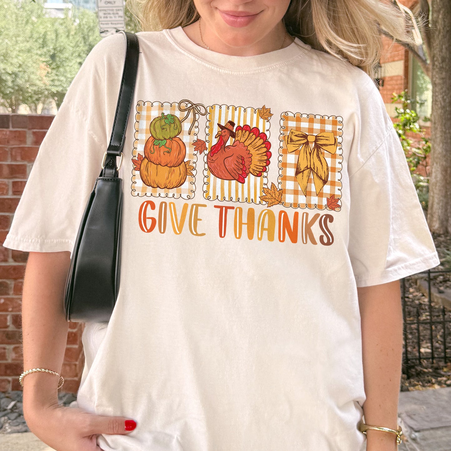 Thanksgiving Holiday, Give Thanks Coquette, Fall Pumpkin Turkey, Grateful Thankful Blessed, Autumn Gift Tshirt