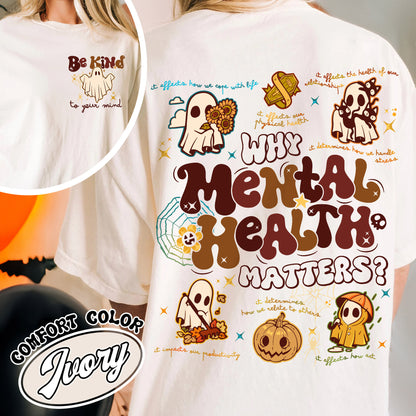 Mental Health Halloween Shirt, Don’t Ghost Your Feelings, Therapist School Counselor Halloween Shirt, Halloween School Psychologist Shirt