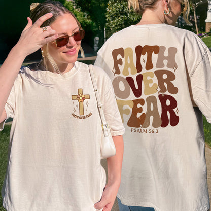 Faith Over Fear Christian Psalm Shirt