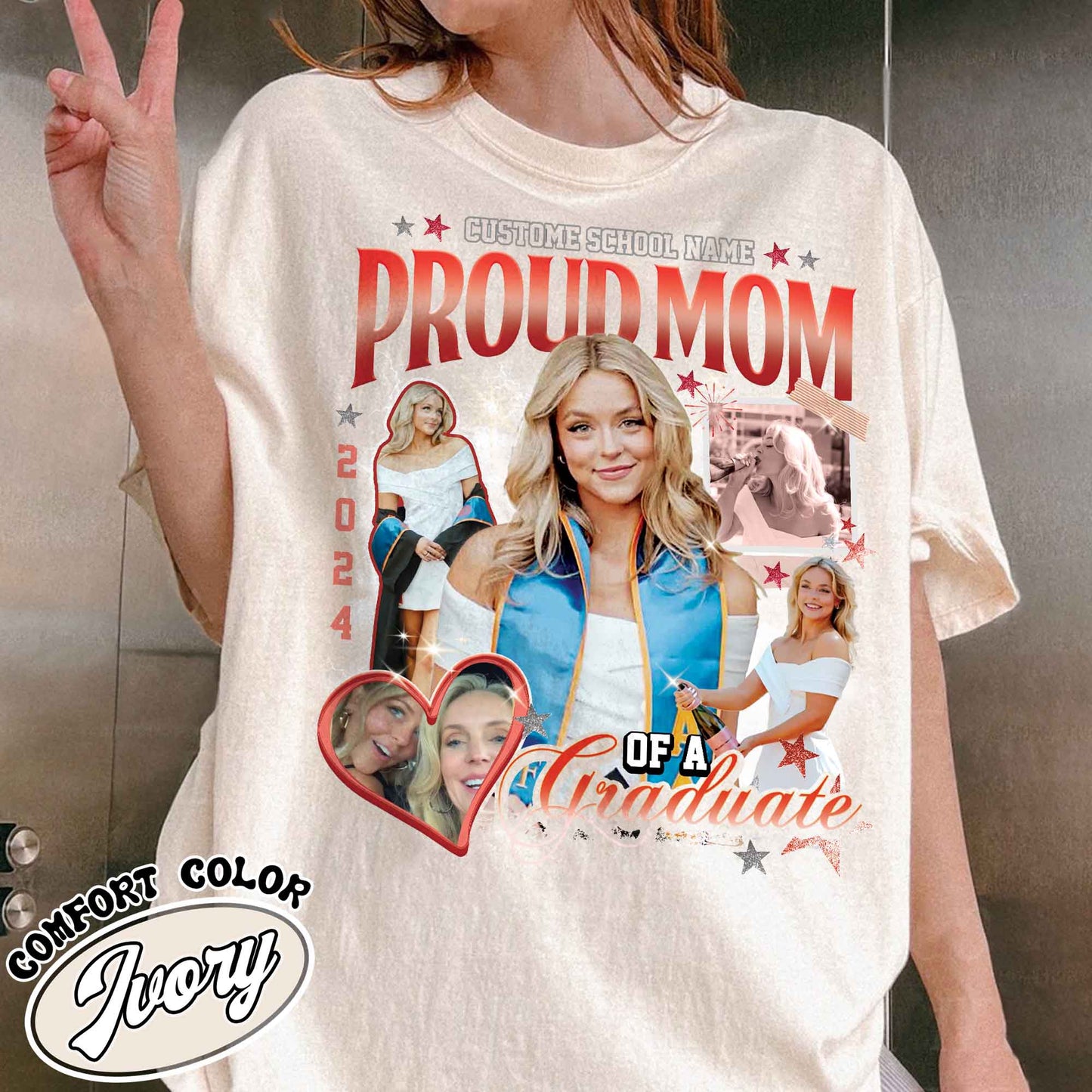 Custom Family Graduation Shirt, Senior 2025 Family Matching T Shirt, Class of 2025 Family Graduation Shirts, Custom Graduation Shirts Photos