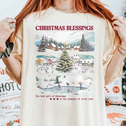Merry Christmas Shirt: Christmas Blessings Shirt, Cute Santa Tee, Xmas Shirt