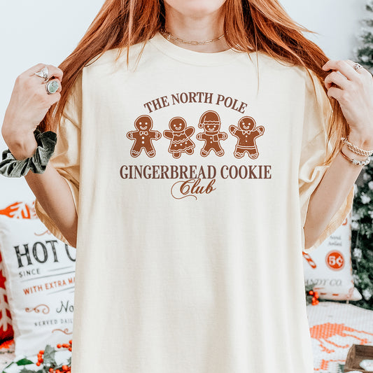 Gingerbread Cookie Club Shirt: Vintage Holiday Tee