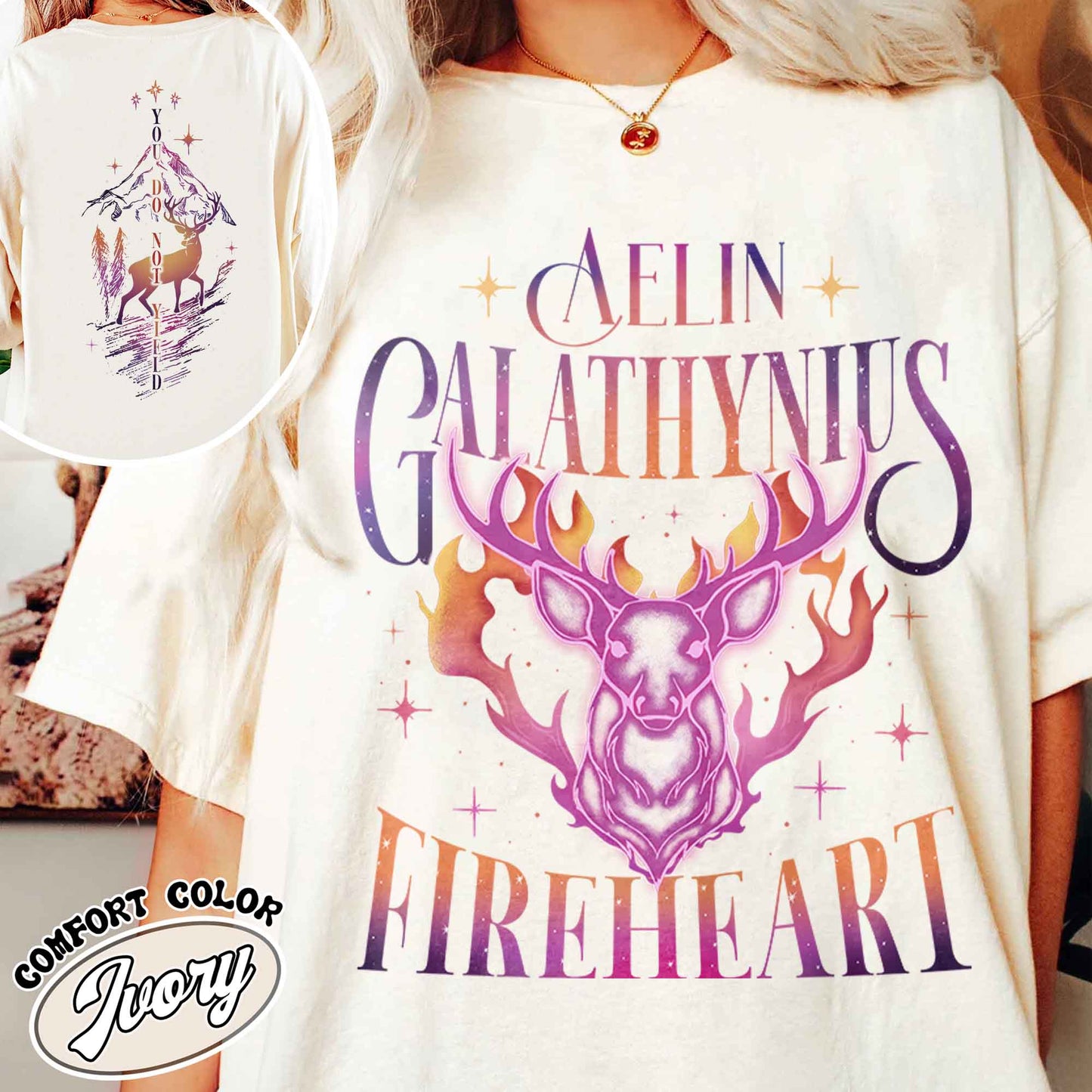 Fireheart Queen Aelin Comfort Colors Shirt, Terrasen to Whatever End Fireheart, Fireheart Queen Aelin Shirt, You Do Not Yield Shirt, TOG Shirt