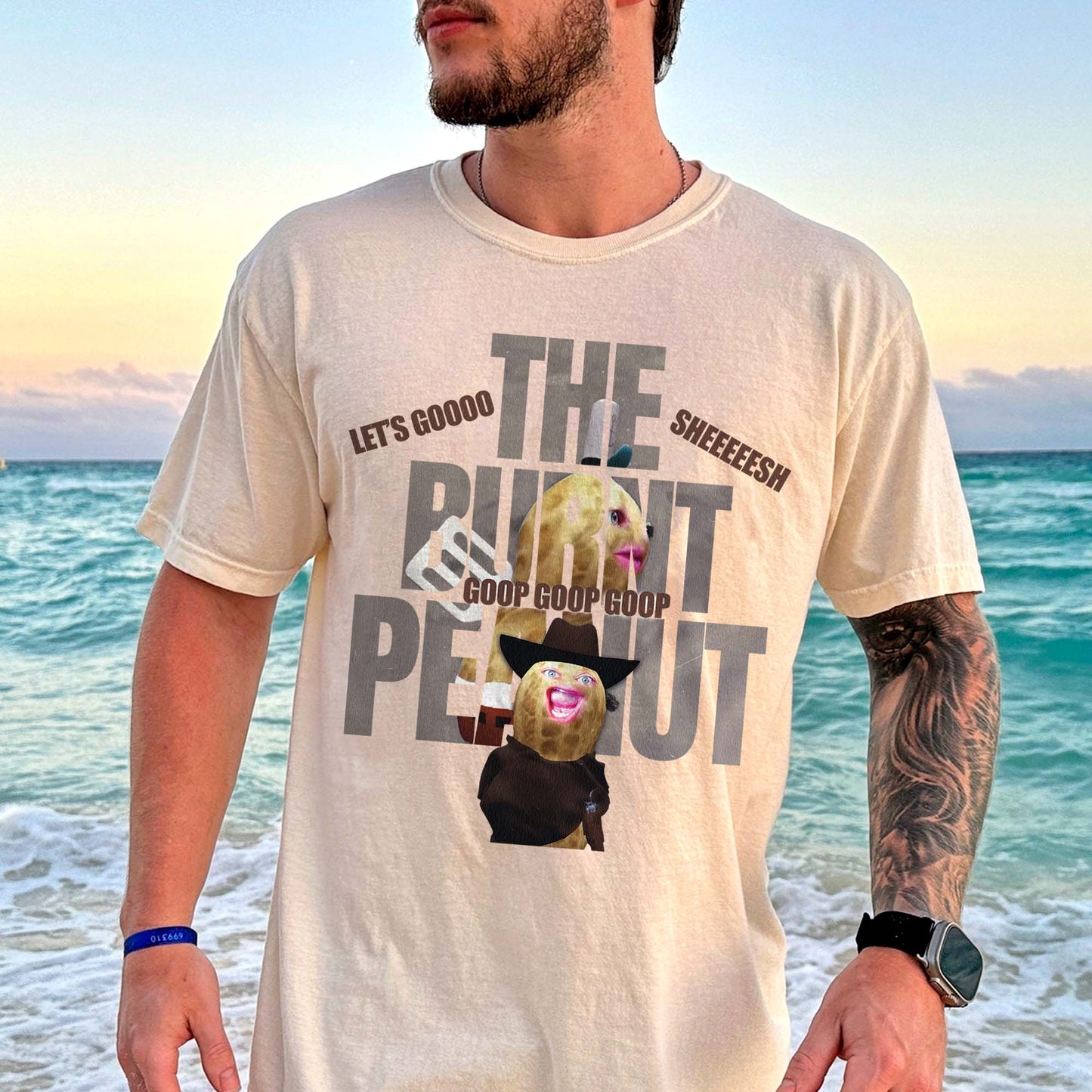 Funny The Burnt Peanut GOOP Homage, Peanut GOOP Bungulator 90s Bootleg, Internet Viral Meme Tshirt