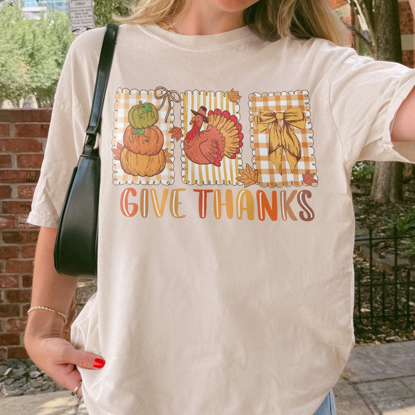 Thanksgiving Holiday, Give Thanks Coquette, Fall Pumpkin Turkey, Grateful Thankful Blessed, Autumn Gift Tshirt