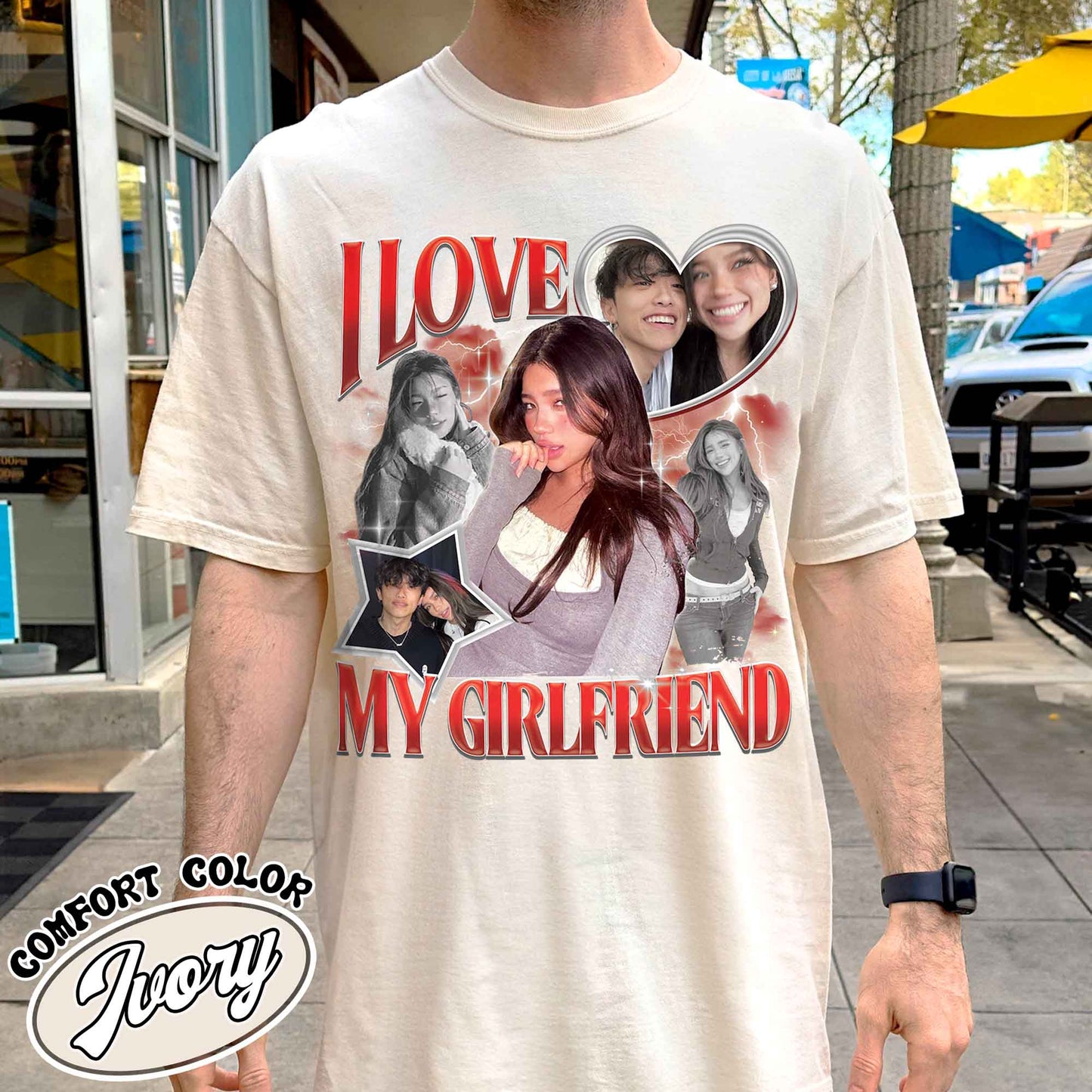 I Love My Girlfriend Shirt, Custom I Love My Girlfriend Shirt, Custom Rap Tee Comfort Colors, Custom Rap Tee for Boyfriend, Vintage Rap Tee