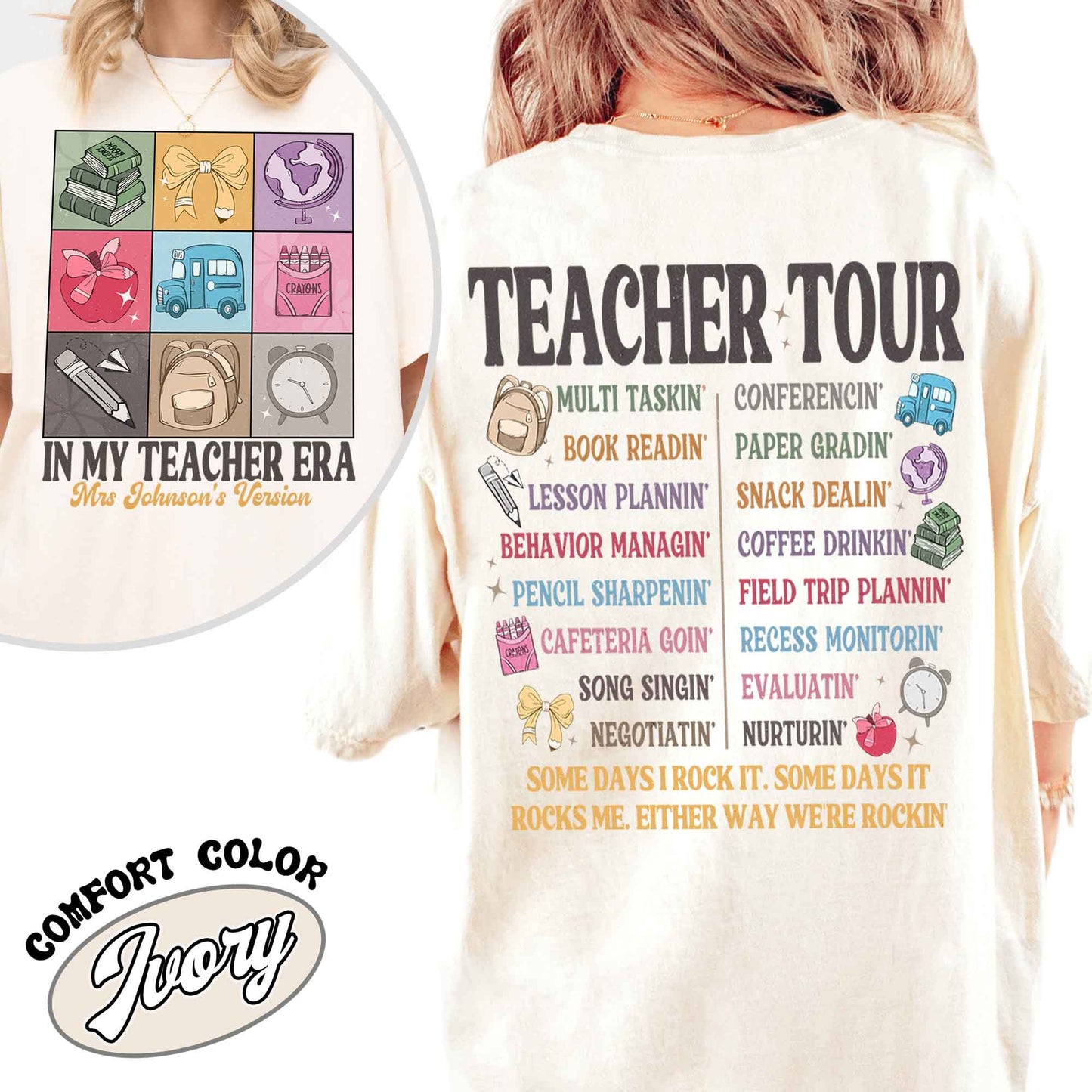 Custom Name Teacher Shirt, Abcd Teacher Tour Shirt, Cute Teacher Shirt, Teacher Appreciation Gift, Gift For Teacher, Back To School Shirt