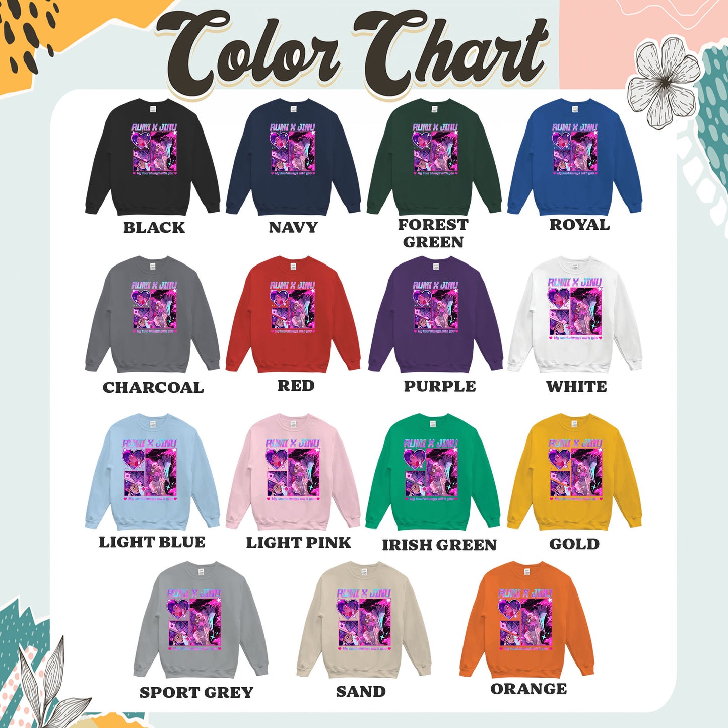 Jinu Rumi Sweatshirt, Huntrix Sweatshirt, Y2K Music Kpop Sweatshirt, Saja Boys Huntrix Pin, Kpop Demon Hunters, Jinu Fan Sweatshirt