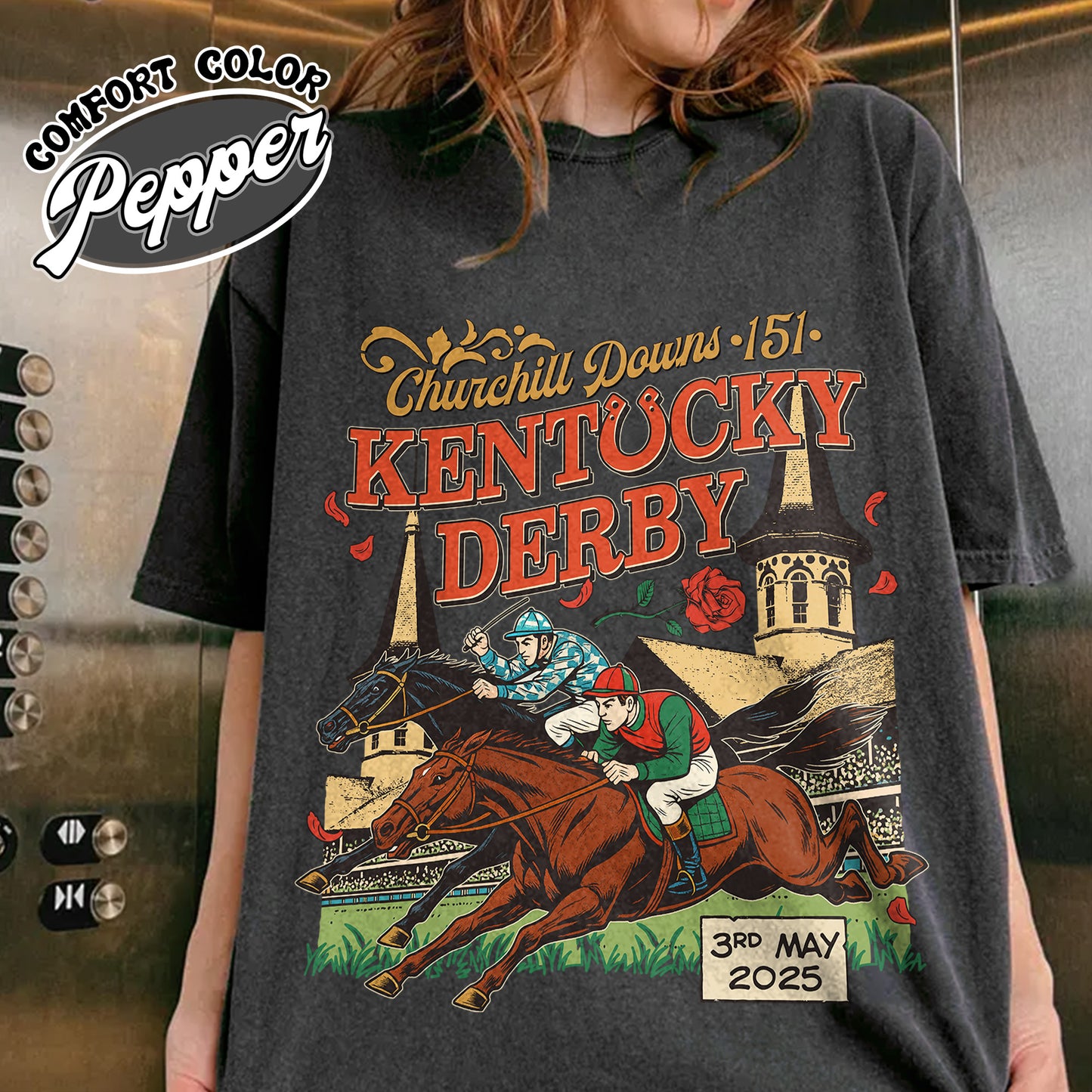 Kentucky Derby 2025 Comfort Color Shirt, 151st Run for the Roses Shirt, Horse Racing Lover Shirt