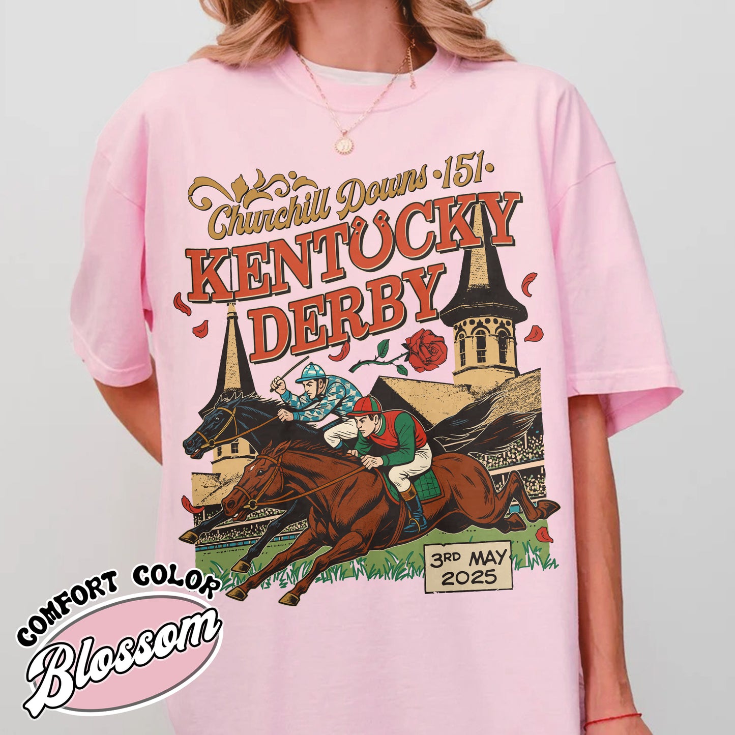 Kentucky Derby 2025 Comfort Color Shirt, 151st Run for the Roses Shirt, Horse Racing Lover Shirt