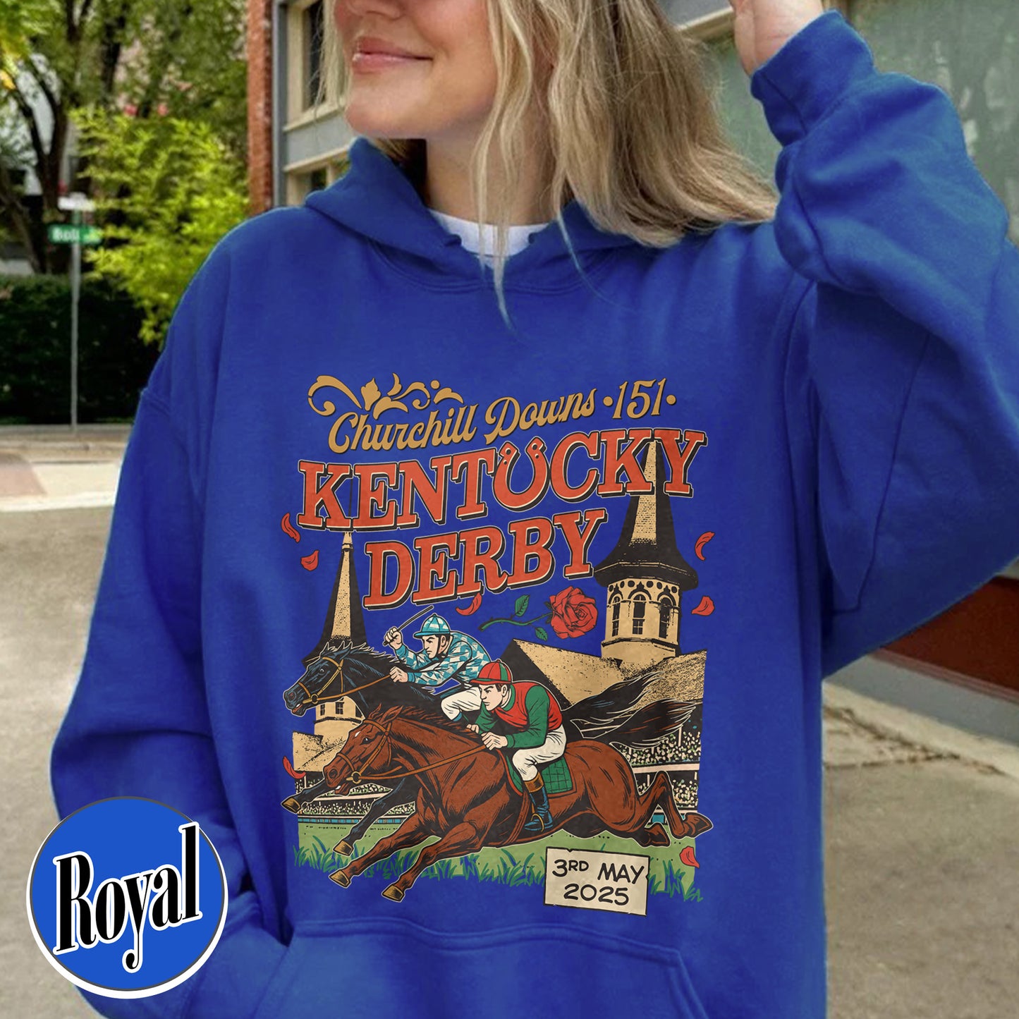 Kentucky Derby 2025 Hoodie, 151st Run for the Roses Hoodie, Horse Racing Lover Hoodie