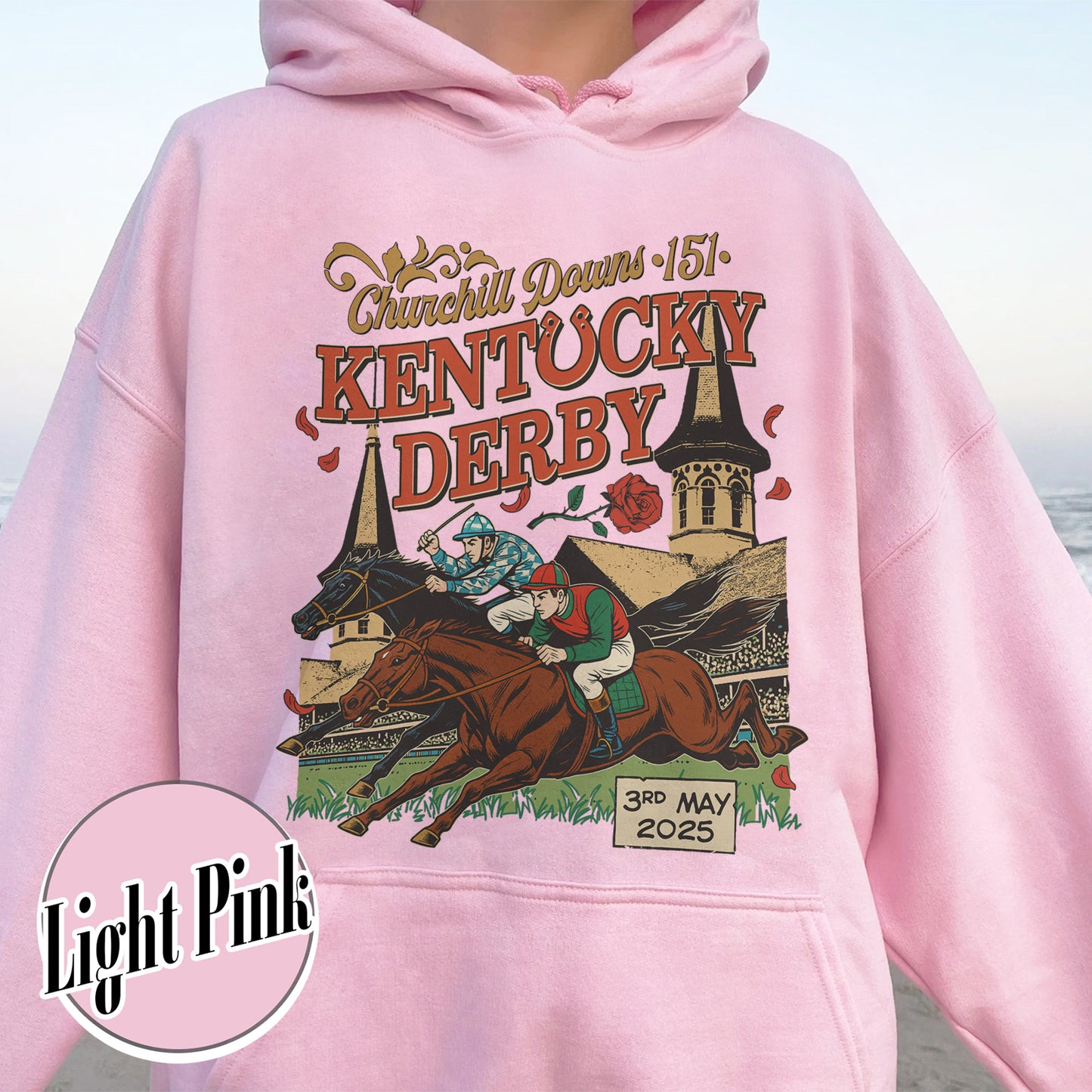 Kentucky Derby 2025 Hoodie, 151st Run for the Roses Hoodie, Horse Racing Lover Hoodie
