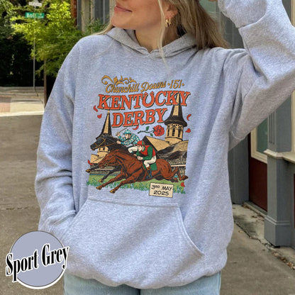 Kentucky Derby 2025 Hoodie, 151st Run for the Roses Hoodie, Horse Racing Lover Hoodie