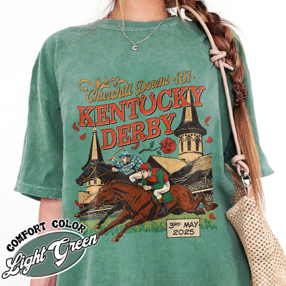 Kentucky Derby 2025 Comfort Color Shirt, 151st Run for the Roses Shirt, Horse Racing Lover Shirt