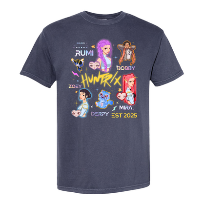 Demon Hunters Comfort Color T-Shirt, Kpop Huntrix, Kpop Tee, Saja Boys Shirt, Saja Girls Fan Poster