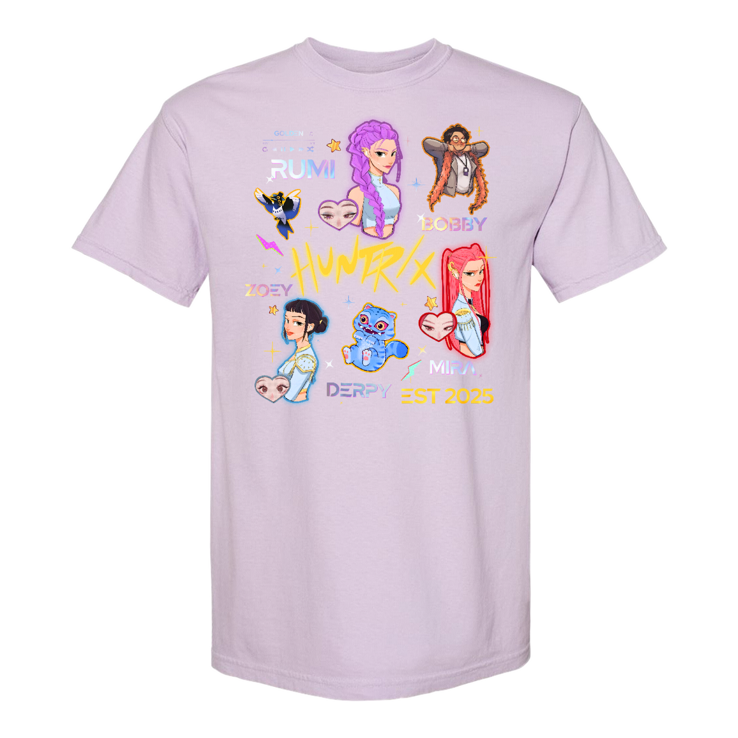 Demon Hunters Comfort Color T-Shirt, Kpop Huntrix, Kpop Tee, Saja Boys Shirt, Saja Girls Fan Poster