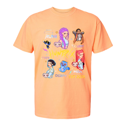 Demon Hunters Comfort Color T-Shirt, Kpop Huntrix, Kpop Tee, Saja Boys Shirt, Saja Girls Fan Poster