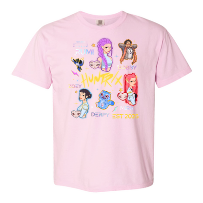 Demon Hunters Comfort Color T-Shirt, Kpop Huntrix, Kpop Tee, Saja Boys Shirt, Saja Girls Fan Poster