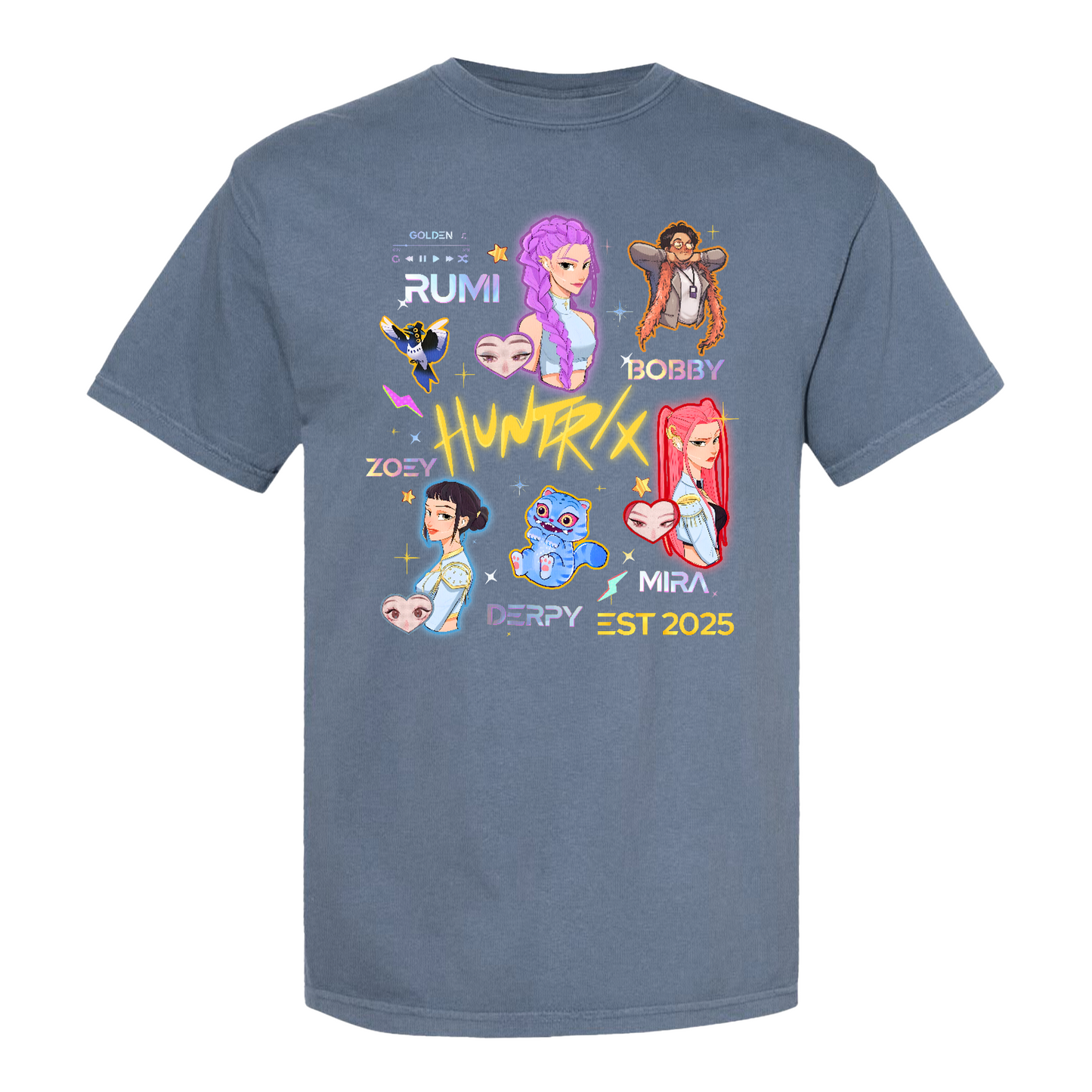 Demon Hunters Comfort Color T-Shirt, Kpop Huntrix, Kpop Tee, Saja Boys Shirt, Saja Girls Fan Poster