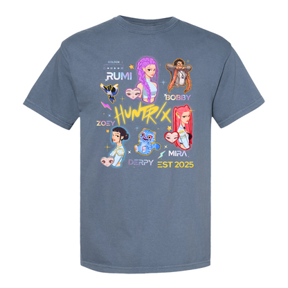 Demon Hunters Comfort Color T-Shirt, Kpop Huntrix, Kpop Tee, Saja Boys Shirt, Saja Girls Fan Poster