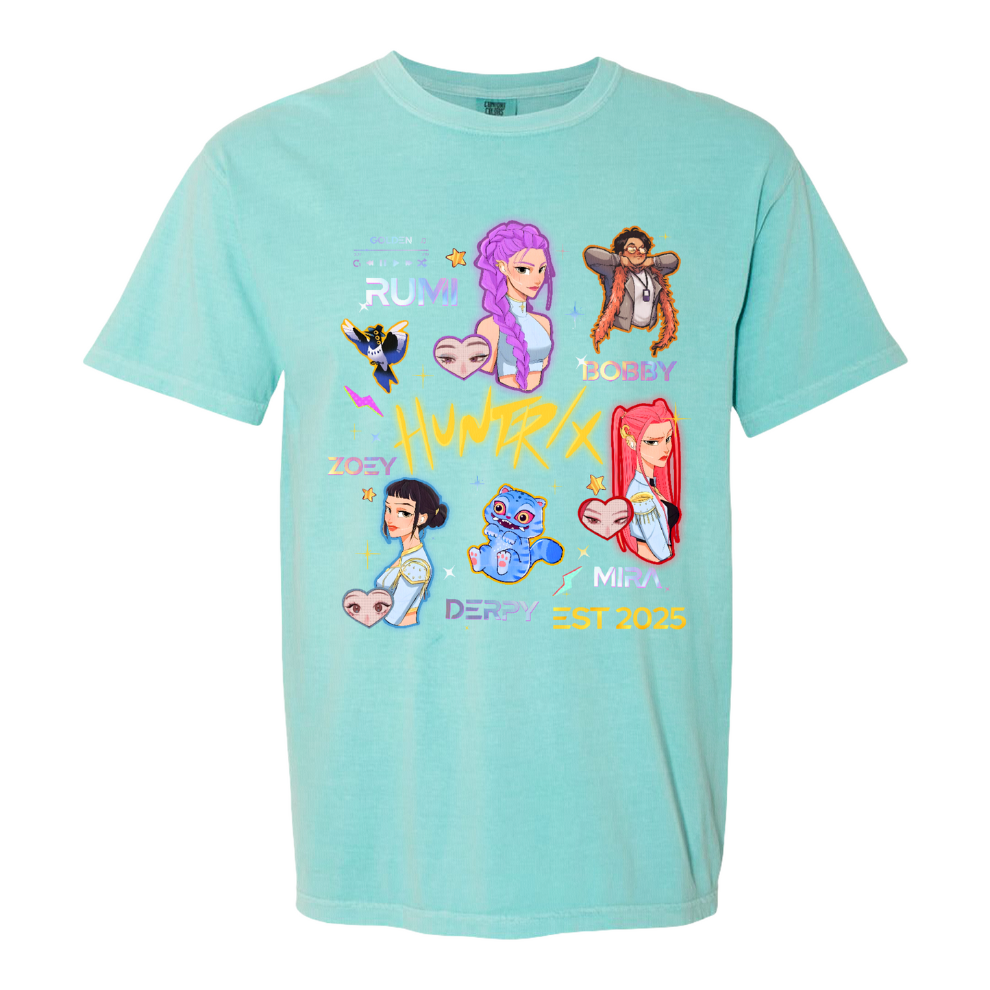 Demon Hunters Comfort Color T-Shirt, Kpop Huntrix, Kpop Tee, Saja Boys Shirt, Saja Girls Fan Poster
