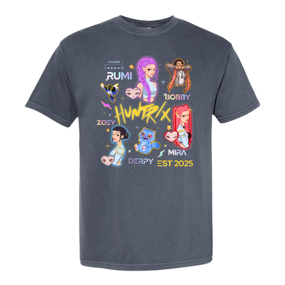 Demon Hunters Comfort Color T-Shirt, Kpop Huntrix, Kpop Tee, Saja Boys Shirt, Saja Girls Fan Poster
