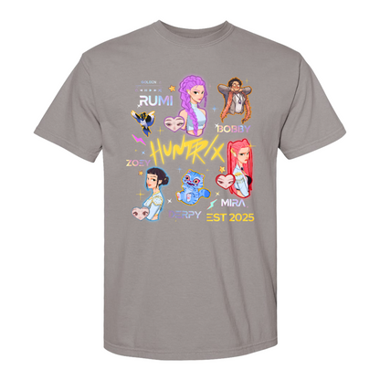 Demon Hunters Comfort Color T-Shirt, Kpop Huntrix, Kpop Tee, Saja Boys Shirt, Saja Girls Fan Poster