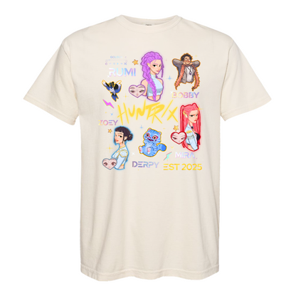 Demon Hunters Comfort Color T-Shirt, Kpop Huntrix, Kpop Tee, Saja Boys Shirt, Saja Girls Fan Poster