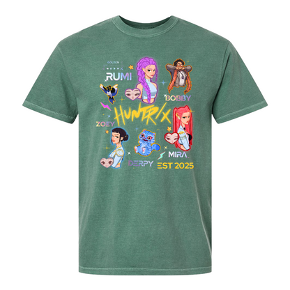 Demon Hunters Comfort Color T-Shirt, Kpop Huntrix, Kpop Tee, Saja Boys Shirt, Saja Girls Fan Poster