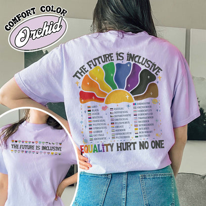LGBT Comfort Color Shirt, the Future Is Inclusive Shirt, Equality Hurt No One Shirt