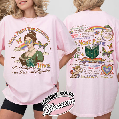LGBTQ Comfort Colors Shirt,More Pride Less Prejudice Shirt, Pride and Prejudice Shirt,Pride Month Shirt