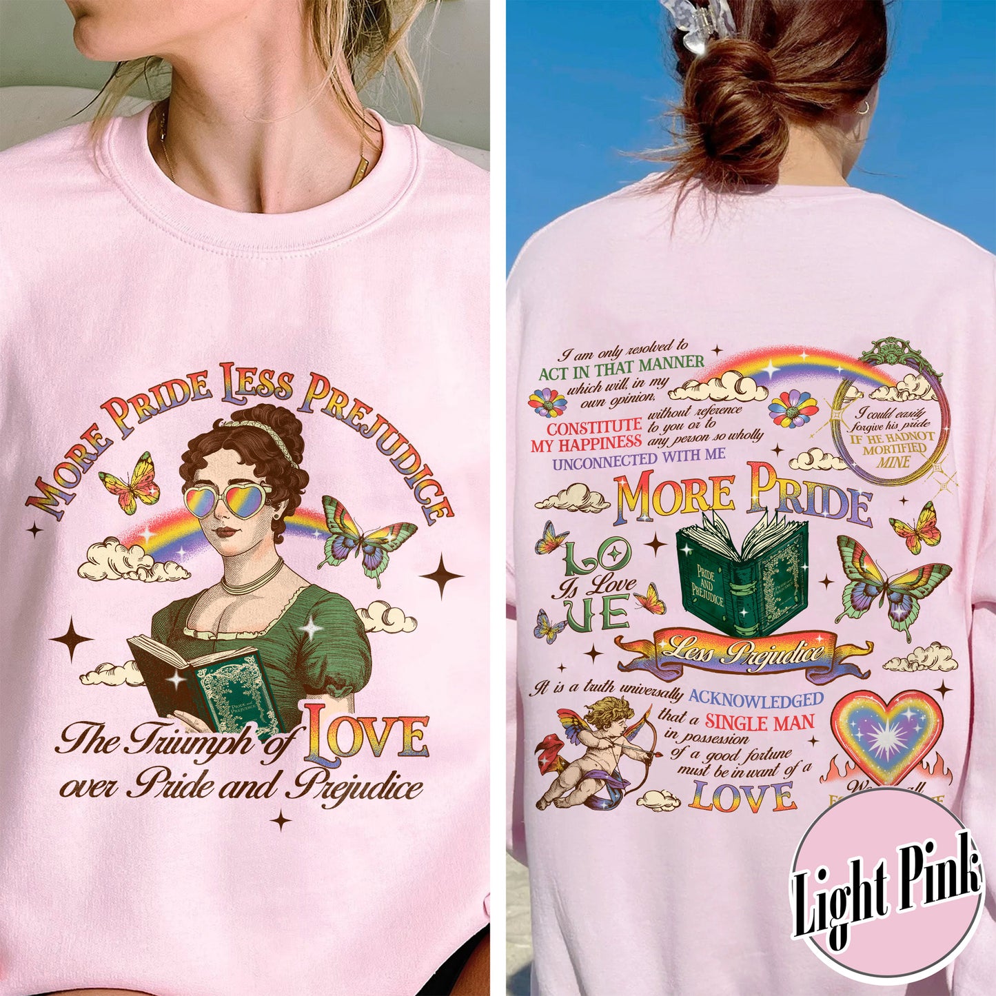 LGBTQ Sweatshirt,More Pride Less Prejudice Sweatshirt, Pride and Prejudice Sweatshirt,Pride Month Sweatshirt