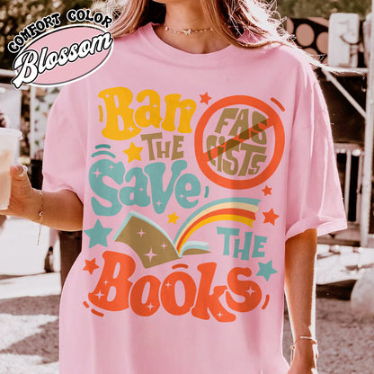 Librarian Comfort Colors Shirt,Ban The Fascists Save The Books Shirt,Reading Teacher