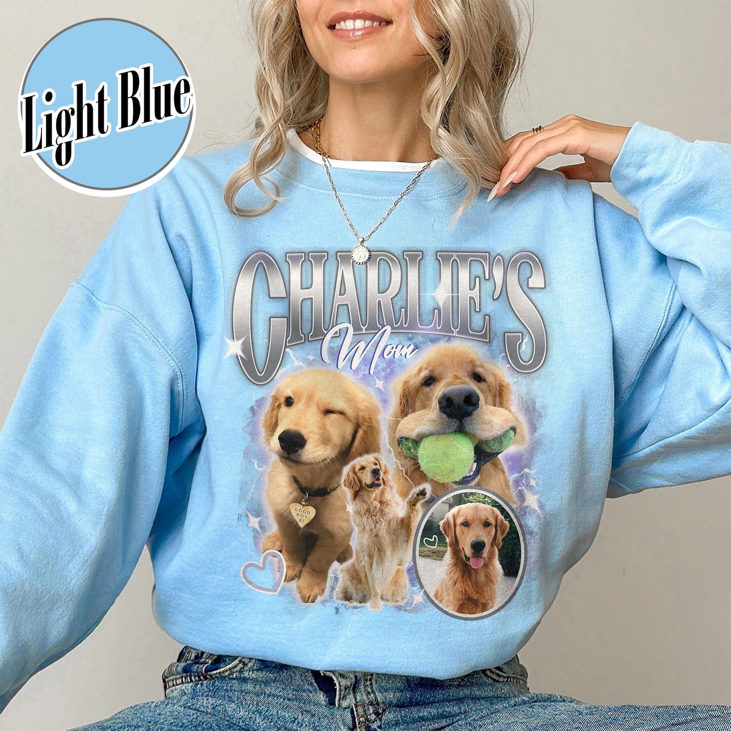 Pet Lover Sweatshirt, Pet Custom Vintage Washed Sweatshirt, Custom Dog Cat Mom Sweatshirt