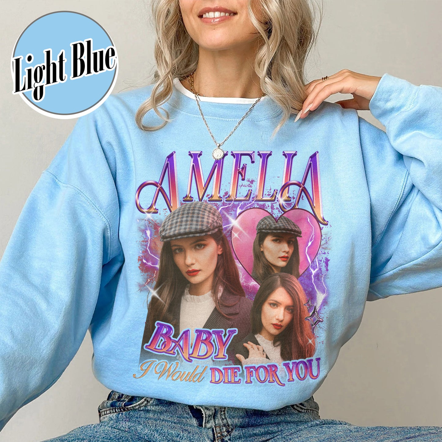 Custom Girlfriend Photo Sweatshirt, Make Your Own Sweatshirt Picture, Sweatshirt With Girlfriend Face