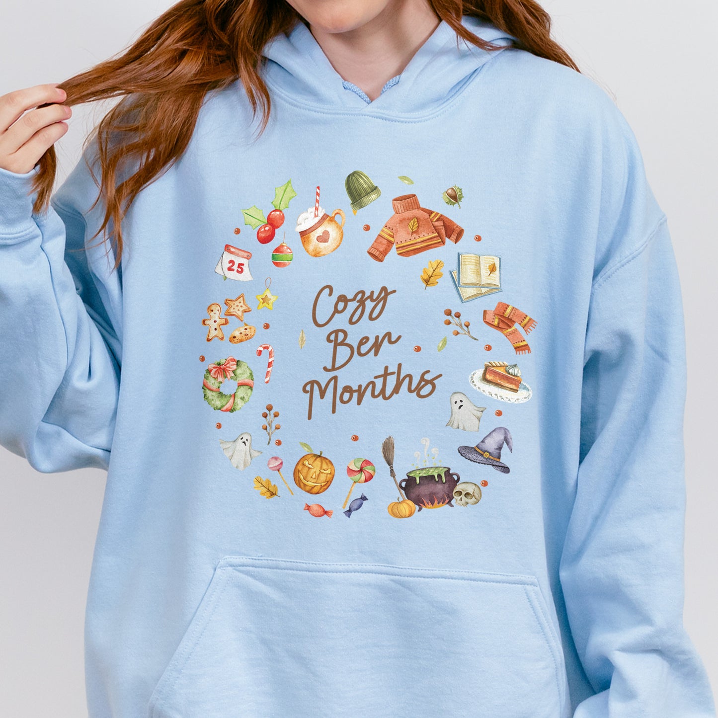 Cozy Ber Months Shirt, Fall Winter Seasonal Tee, Autumn Halloween Thanksgiving Christmas Top Hoodie