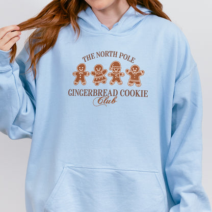 Gingerbread Cookie Club Hoodie: Vintage Holiday Hoodie