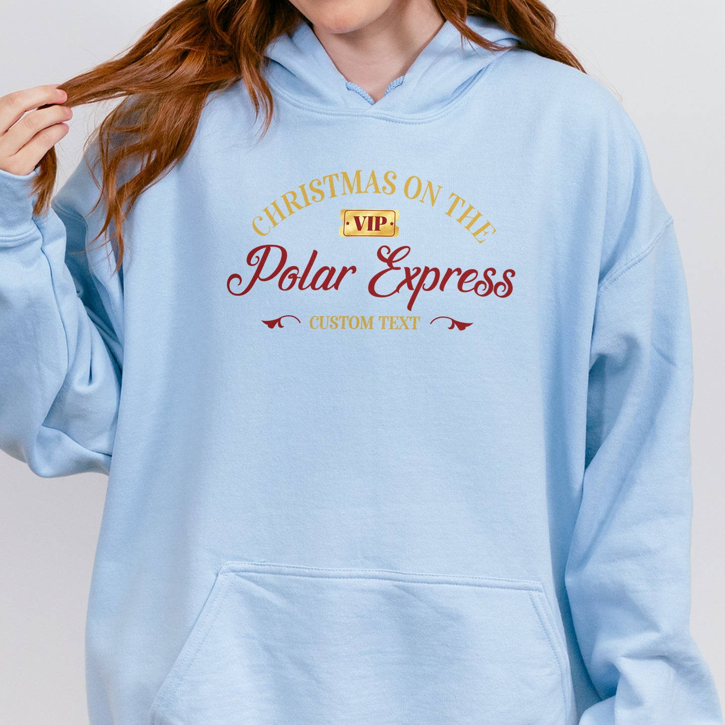 Custom Polar Express Christmas Hoodie: Matching Family Christmas Hoodies, Personalized Polar Express Hoodie, Holiday Train Hoodie