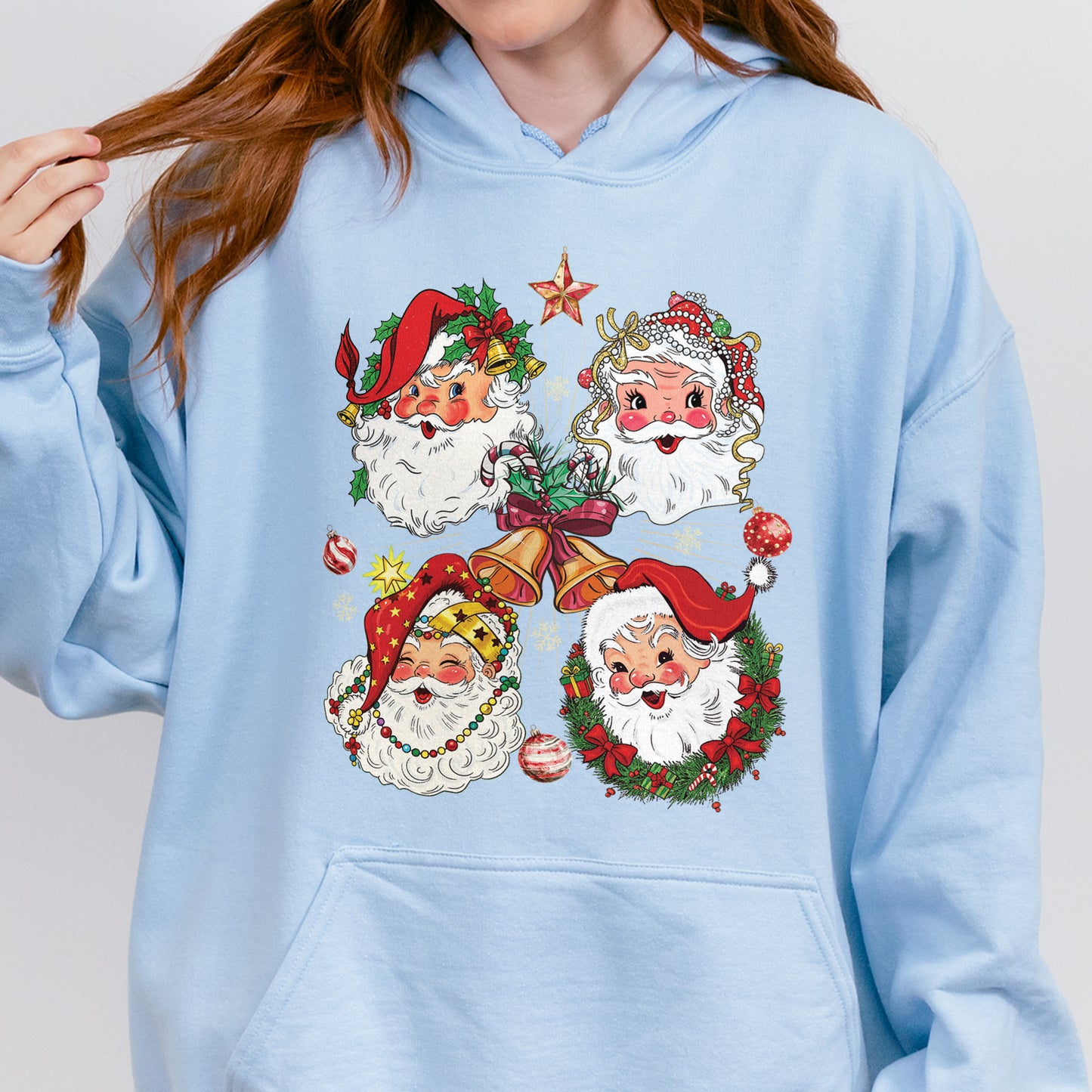 Vintage Santa Claus Retro Christmas Hoodie